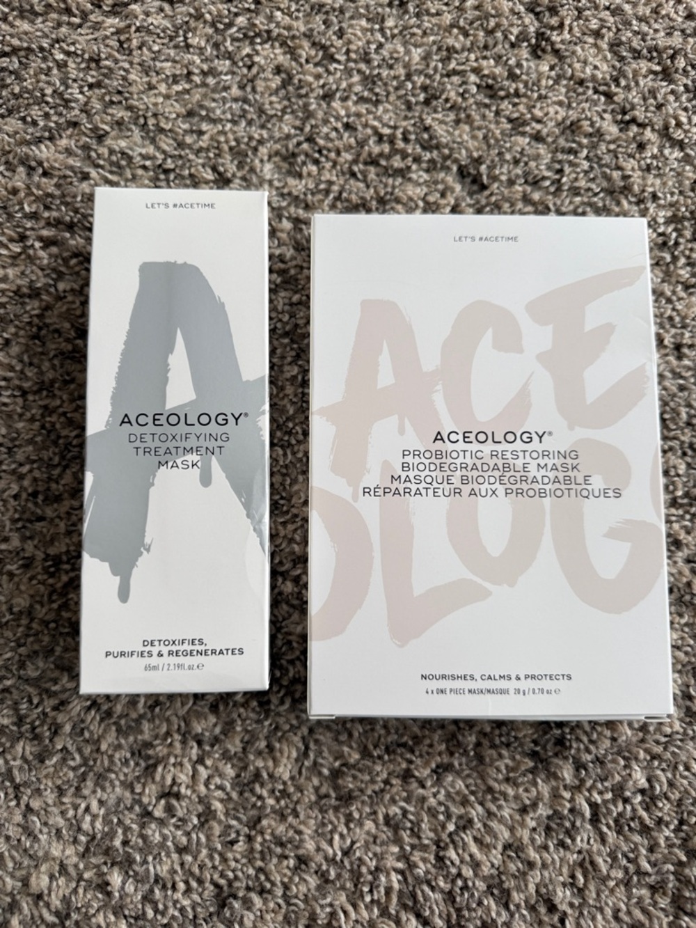 NEW Aceology Detoxifying Hydrating Mask Set + Biodegradable Probiotic Mask